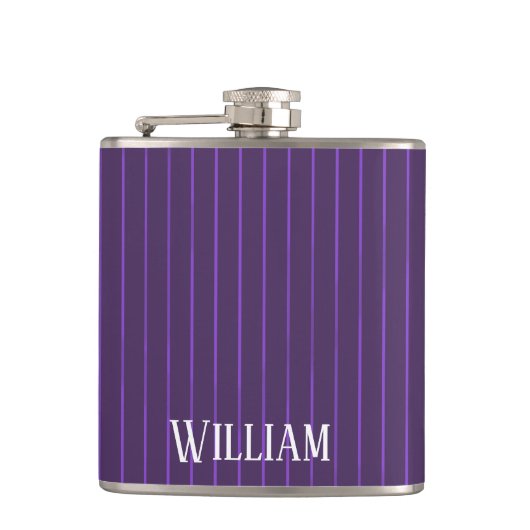 Paarse pinstripes heupfles (Voorkant)