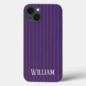 Paarse pinstripes Hoesje-Mate iPhone case (Achterkant)