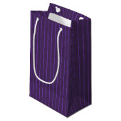 Paarse pinstripes klein cadeauzakje (Voorkant Gekanteld)