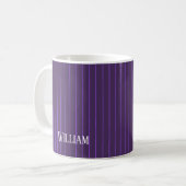 Paarse pinstripes koffiemok (Voorkant links)