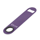 Paarse pinstripes speed flessenopener (Voorkant Gekanteld)