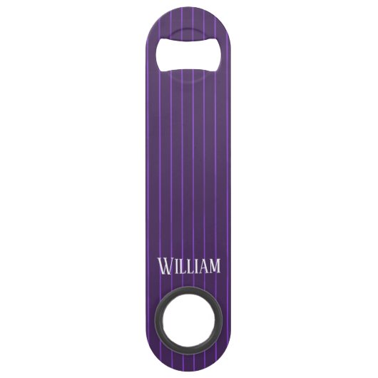 Paarse pinstripes speed flessenopener (Voorkant)