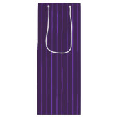 Paarse pinstripes wijn cadeautas (Voorkant)