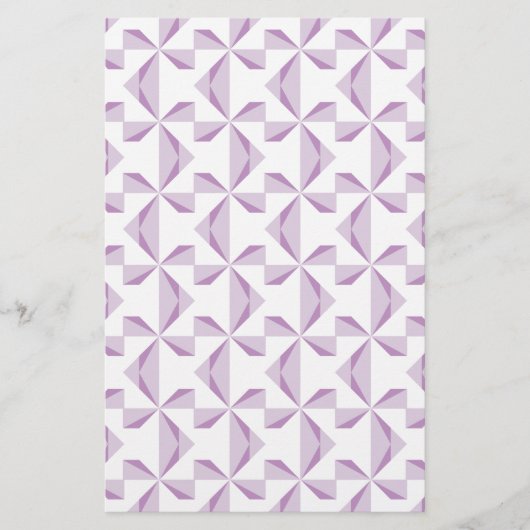 Paarse Pinwielwielen Briefpapier (Voorkant)