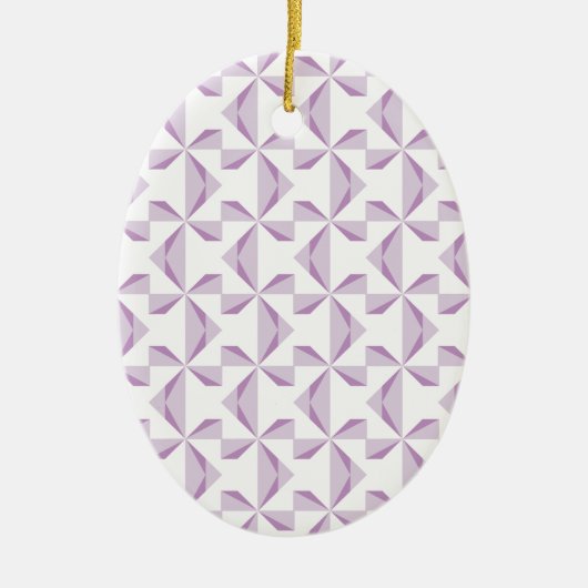 Paarse Pinwielwielen Keramisch Ornament (Voorkant)