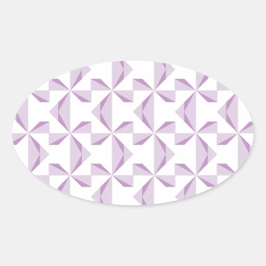 Paarse Pinwielwielen Ovale Sticker (Voorkant)