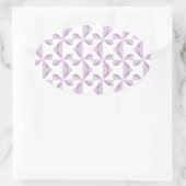 Paarse Pinwielwielen Ovale Sticker (Tas)