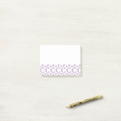 Paarse Pinwielwielen Post-it® Notes (Op bureau)