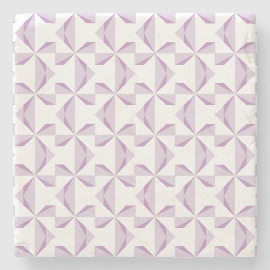 Paarse Pinwielwielen Stenen Onderzetter (Voorkant)