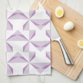 Paarse Pinwielwielen Theedoek (Quarter Fold)