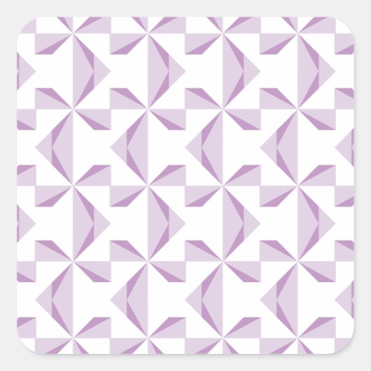 Paarse Pinwielwielen Vierkante Sticker (Voorkant)