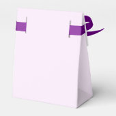 Paarse Pioen Bloem Bruiloft Feest Bedankdoosjes (Achterkant)