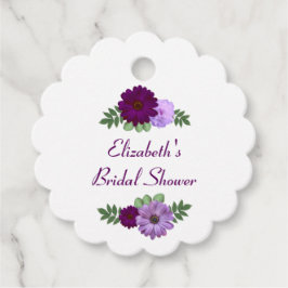 Paarse Pioen Bloem Bruiloft Feest Bedankjes Labels