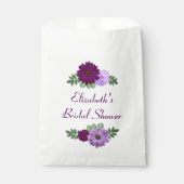 Paarse Pioen Bloem Bruiloft Feest Bedankzakje (Voorkant)