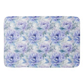 Paarse pioen bloemenbadkamer badmat (Voorkant)