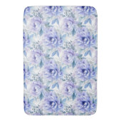 Paarse pioen bloemenbadkamer badmat (Voorkant Verticaal)