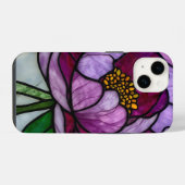 Paarse Pioen Vervaard iPhone Hoesje (Achterkant horizontaal)