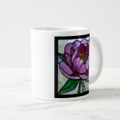 Paarse Pioen Verven Grote Koffiekop (Voorkant rechts)