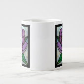 Paarse Pioen Verven Grote Koffiekop (Voorkant)