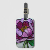Paarse Pioen Vlekkerig  Bagagelabel (Voorkant (verticaal))