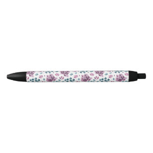 Paarse Pioen Waterverf Bloem Bruiloft pen
