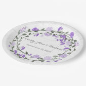 Paarse pioen Waterverf foto bruiloft Papieren Bordje (Gekanteld)