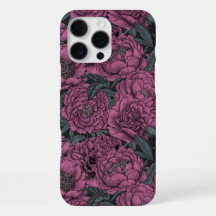 Paarse pioenbloemen iPhone 16 pro max hoesje