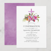  Paarse pioenen bevestiging Kaart (Voorkant / Achterkant)