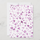 Paarse pioenen Bloemen Verjaardag Uitnodiging (Achterkant)