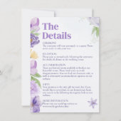 Paarse pioenen bruiloft uitnodigen behuizing Kaart (Voorkant)