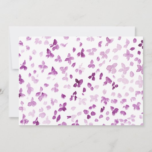 Paarse pioenen Floral Vrijgezellenfeest Kaart (Achterkant)