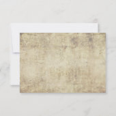 Paarse pioenen vintage huwelijksuitnodiging RSVP (Achterkant)