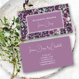 Paarse Pioenrozen Bloemen Interieur Design Visitekaartje