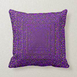 Paarse piramide van Keltische Knots Pillow Kussen