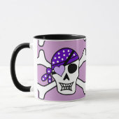 Paarse Pirate Crossbones Mok (Links)