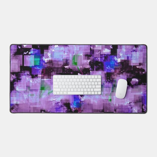 Paarse Pixelated Desk Mat (Keyboard & Muis)