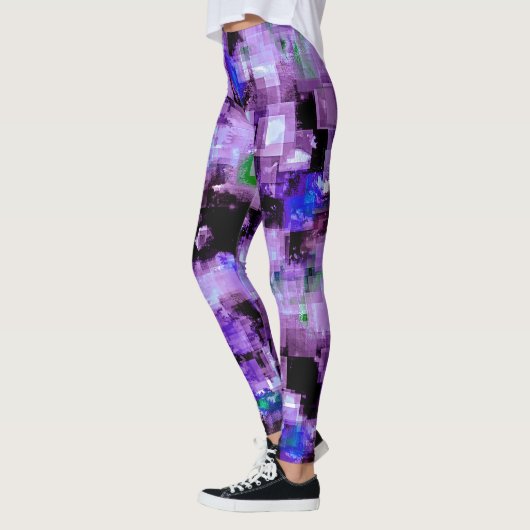 Paarse Pixelated Leggings (Links)