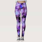 Paarse Pixelated Leggings (Voorkant)