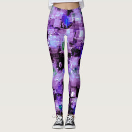 Paarse Pixelated Leggings