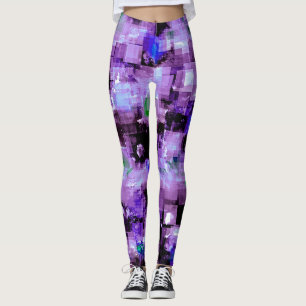 Paarse Pixelated Leggings