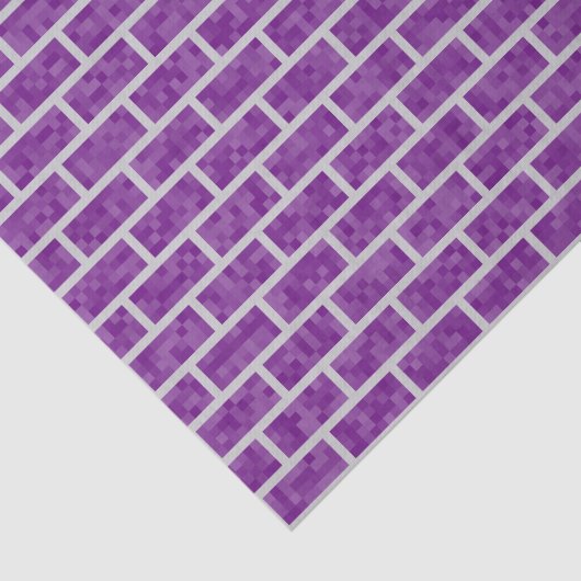 Paarse pixelated look Bricks Pattern Tissuepapier (Detail)