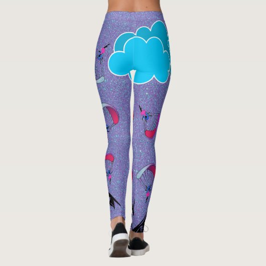 Paarse Pixie Dust Paragliding Pixie-Leggings Leggings (Achterkant)