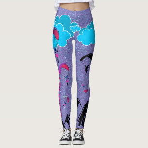 Paarse Pixie Dust Paragliding Pixie-Leggings Leggings