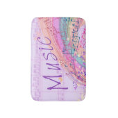 Paarse plaat Music Colorsplash Small Bath Mat (Voorkant Verticaal)