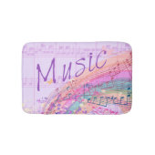 Paarse plaat Music Colorsplash Small Bath Mat (Voorkant)