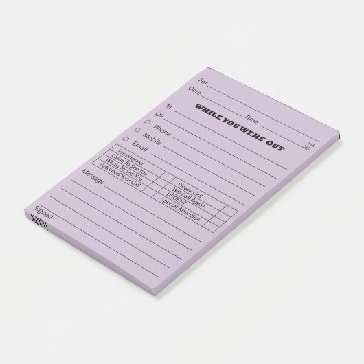 Paarse PLAATS Berichtbericht Het is Post-it® Notes (Schuin)