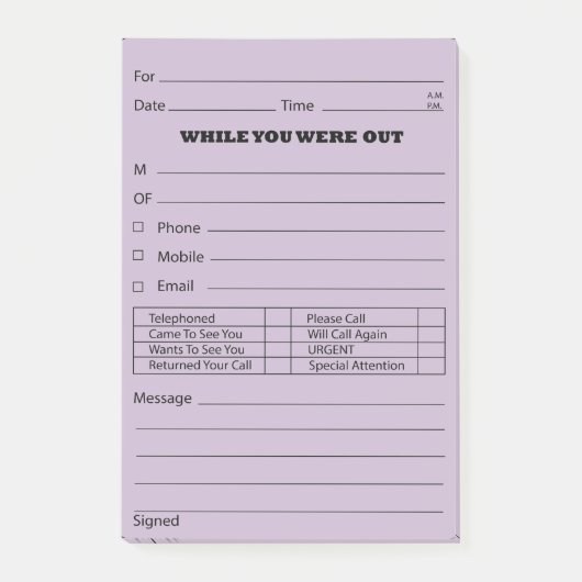 Paarse PLAATS Berichtbericht Het is Post-it® Notes (Voorkant)