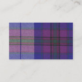 Paarse Plaid Heart Wedding Enclosure Kaart (Achterkant)