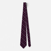 Paarse Plaid Neon Stropdas (Voorkant)