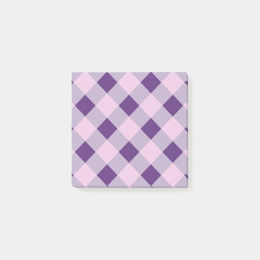 Paarse plaid post-it post-it® notes (Voorkant)